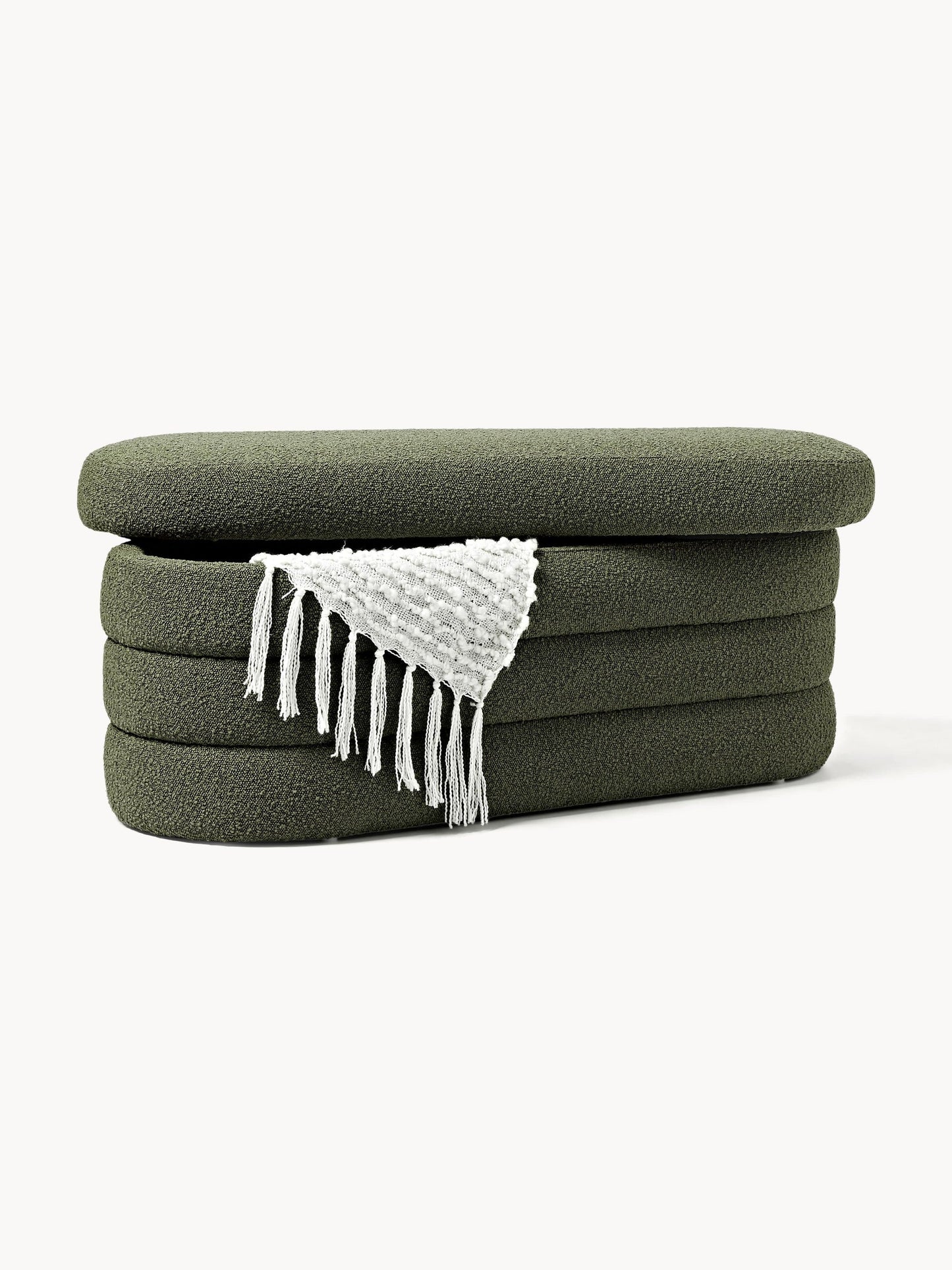 Banquette en bouclette avec rangement Alto