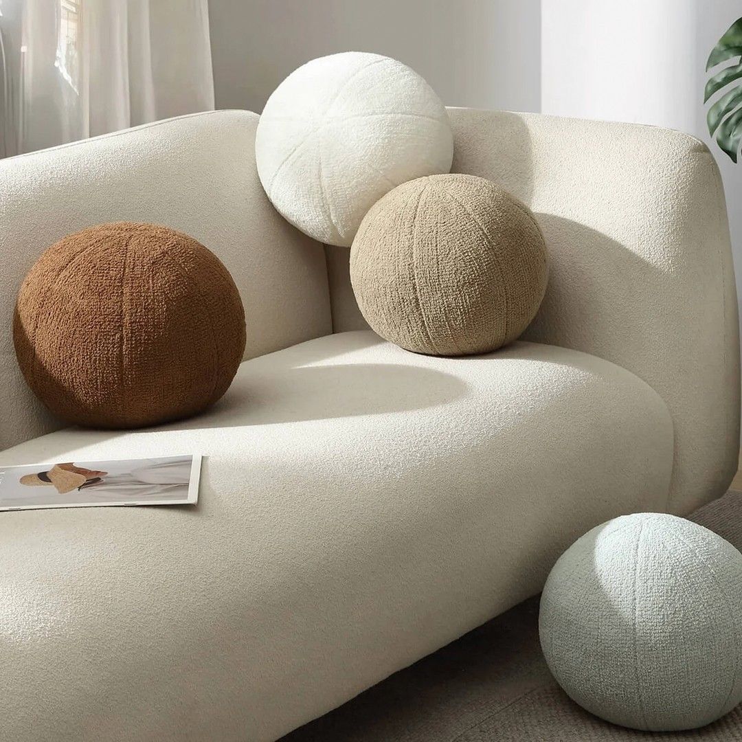 Coussin balle en bouclette