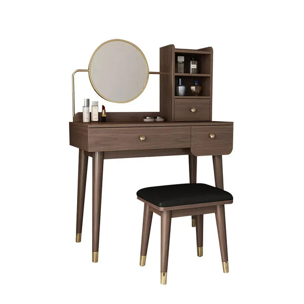 Ultic Coiffeuse en MDF avec Miroir et TaboureT