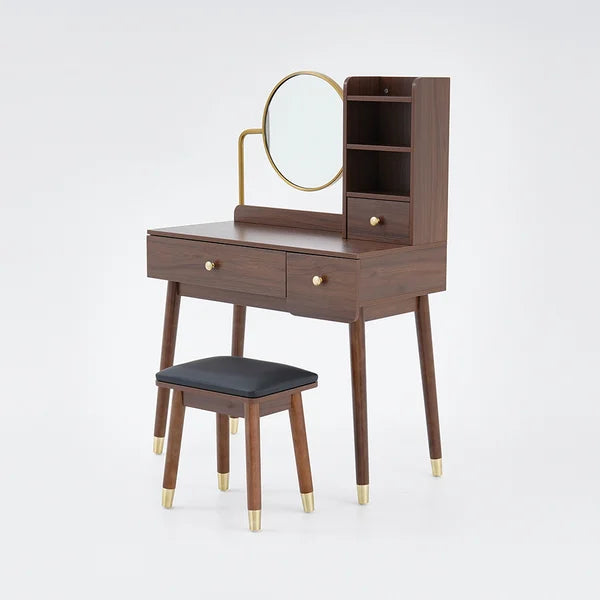 Ultic Coiffeuse en MDF avec Miroir et TaboureT