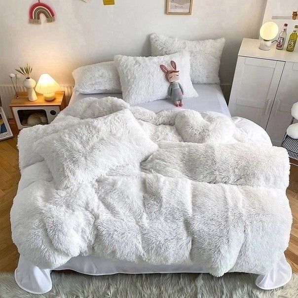 Parure de lit en fausse fourrure