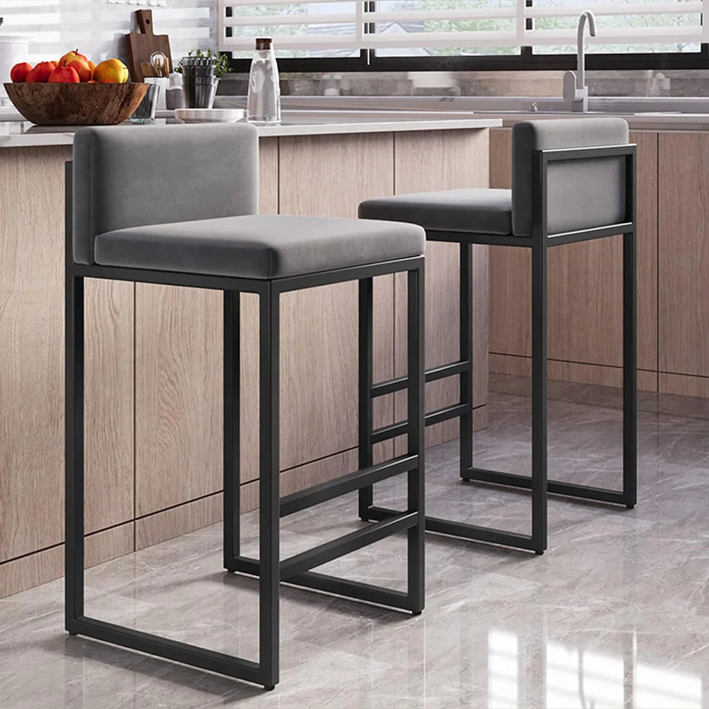 TABOURET DE BAR MODERNE EN VELOURS