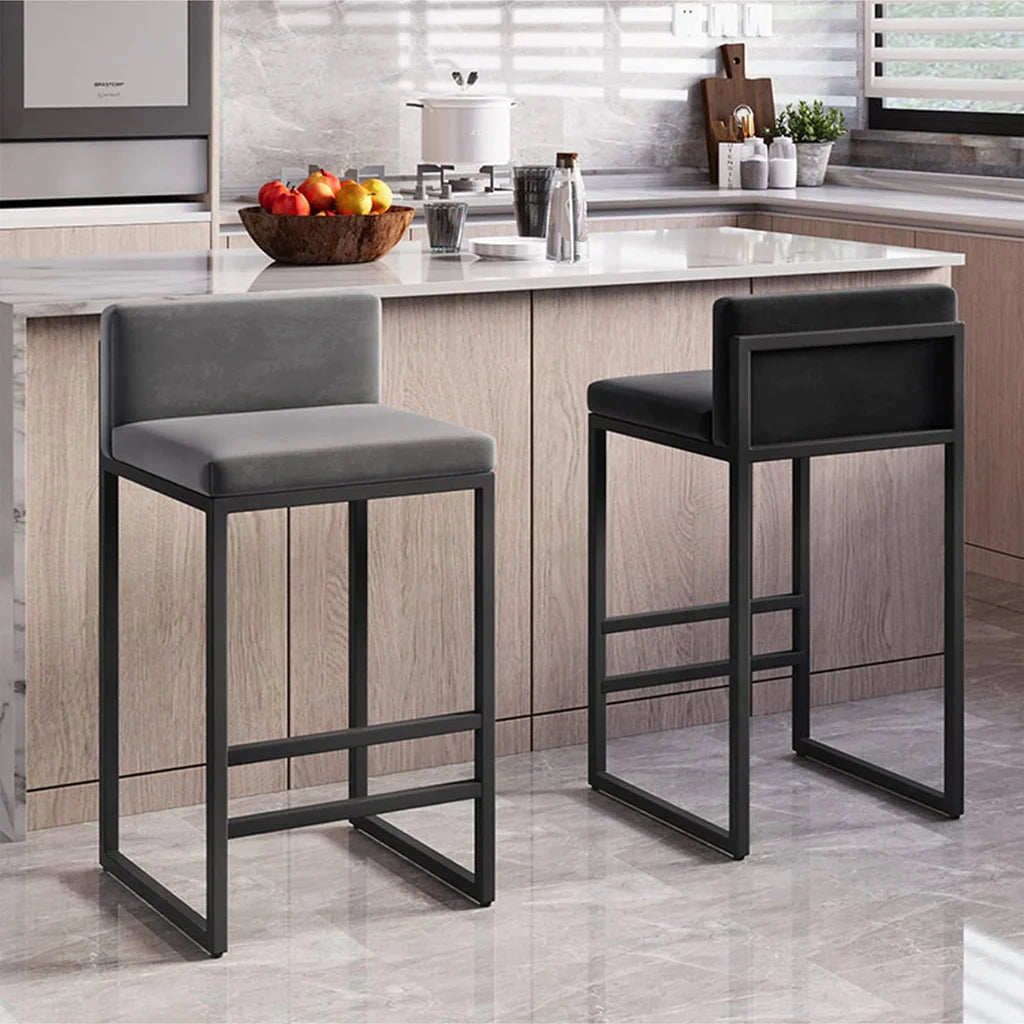 TABOURET DE BAR MODERNE EN VELOURS