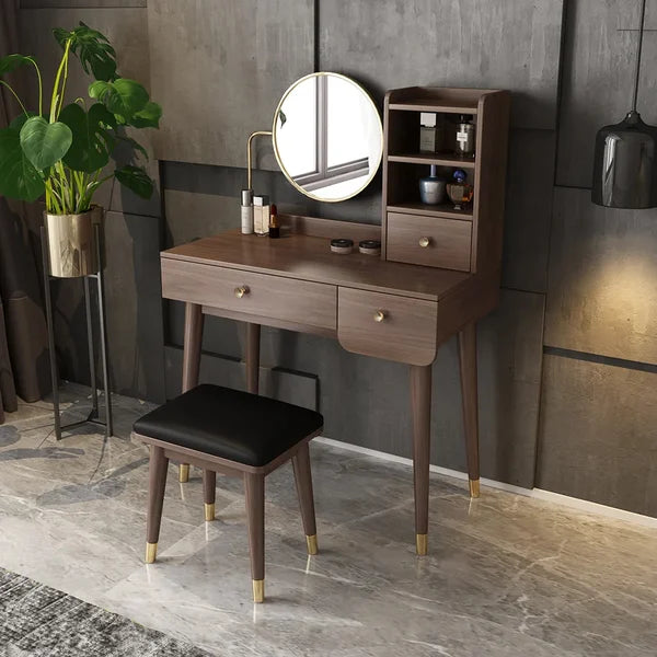 Ultic Coiffeuse en MDF avec Miroir et TaboureT