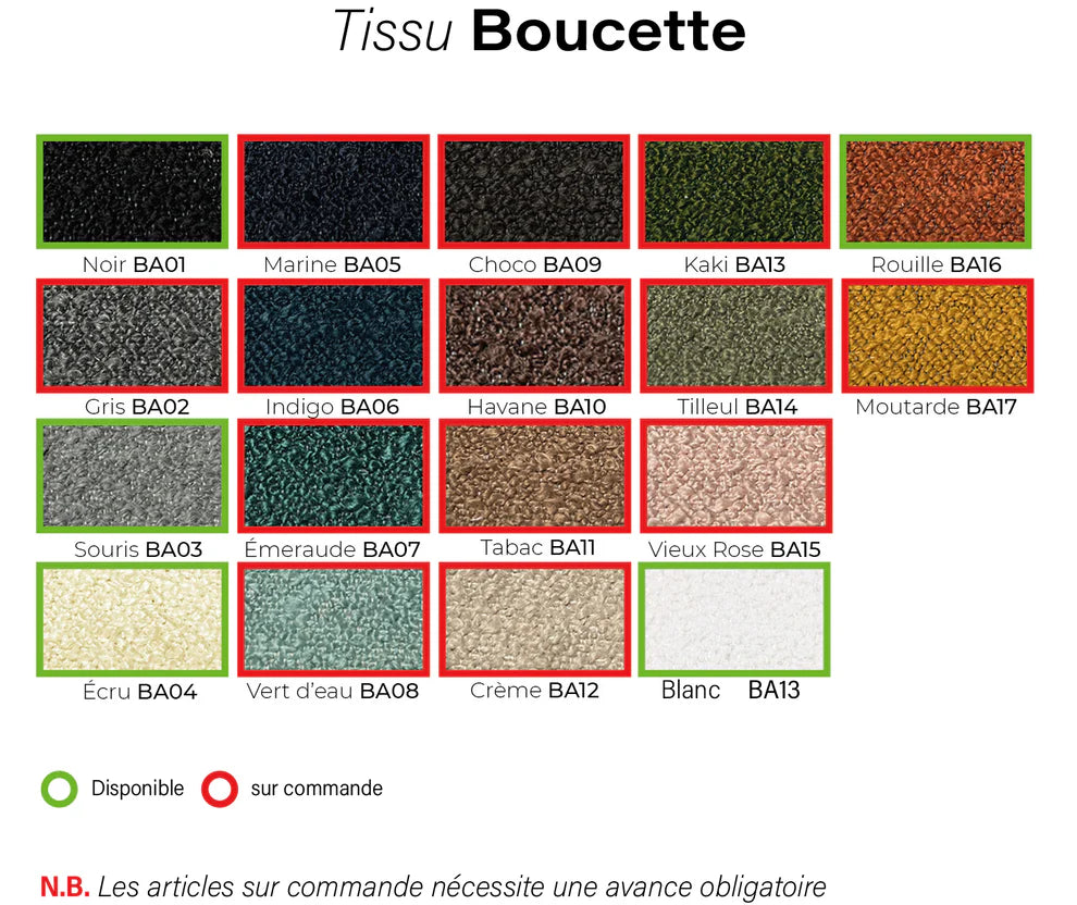 Canapé courbé en bouclette blanche