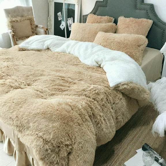 Couvre-Lit en Fausse Fourrure