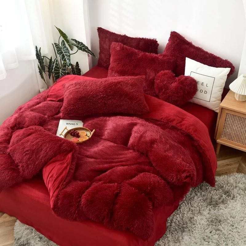 Parure de lit en fausse fourrure