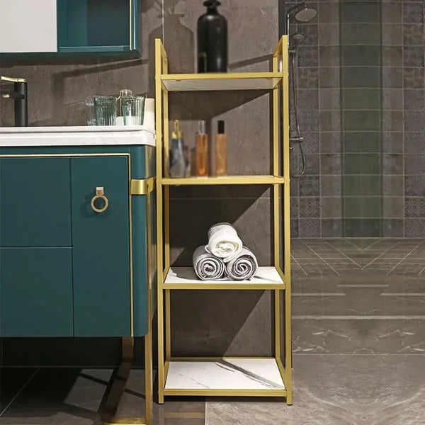 Étagère de rangement autonome pour salle de bain