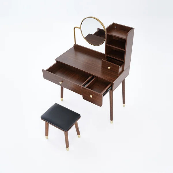 Ultic Coiffeuse en MDF avec Miroir et TaboureT