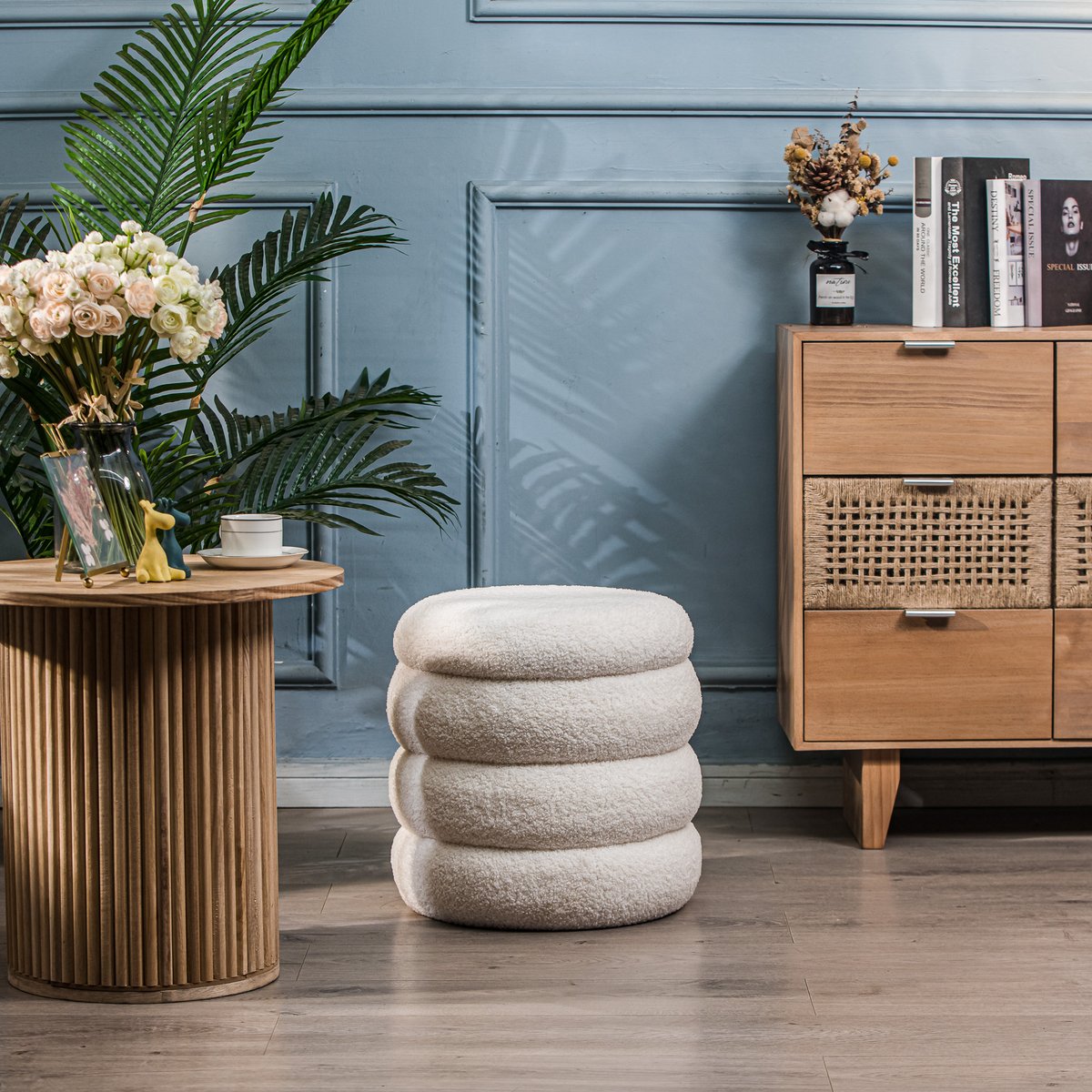Pouf FLOKKE avec rangement