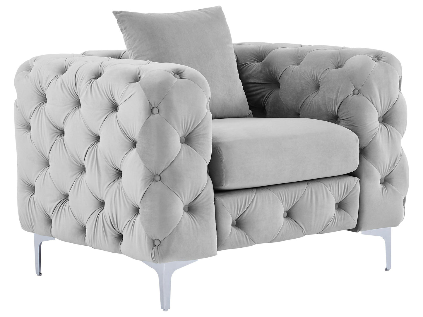 Fauteuil chesterfield en velours